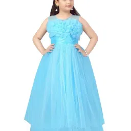 Aarika Kids Firozi Blue Flared Fit Gown-image-25
