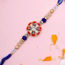 Aapno Rajasthan Red Handcrafted Casual Rakhi with Roli Chawal & Greetings Card-picture-15