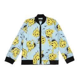 High Star Kids Blue Printed Full Sleeves Bomber Jacket-image-20