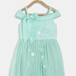 MINIKLUB Kids Mint Green Applique Dress-image-28