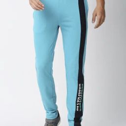 Fitz Sea Blue Slim Fit Striped Trackpants-image-33