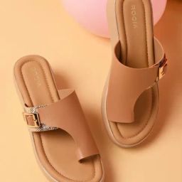 Rocia by Regal Women's Beige Toe Ring Wedges-image-93