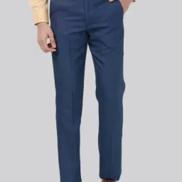 Park Avenue Blue Regular Fit Trousers-picture-10