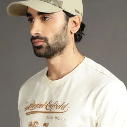Royal Enfield Olive  Green Printed Cap-37