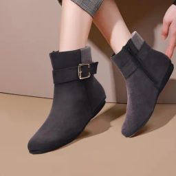Elle Women's Grey Casual Booties-image-48