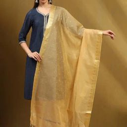 Biba Beige Woven Design Dupatta-image-38