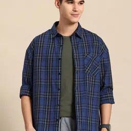 Mast & Harbour Men Checked Pure Cotton Casual Shirt-picture-23
