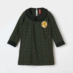 Blue Giraffe Girls Multi Color Checked Regular Fit Dress-picture-2