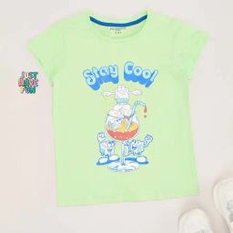 Pantaloons Junior Girls Paradise Green Cotton Character Based T-Shirts-image-66