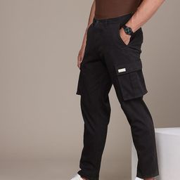 FCUK Men Smart Easy Wash Cargos Trousers-image-96