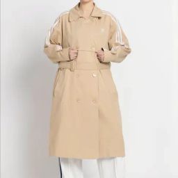 Adidas Originals Beige Cotton Striped Jacket-picture-3