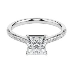 Fiona Diamonds Lab Grown Diamond 14k (585) White Gold Ring for Women-image-96