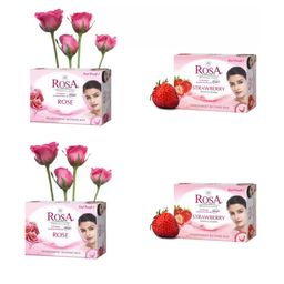 ROSA Set Of 4 Transparent Strawberry & Rose Gel Soap- 100 g Each-27
