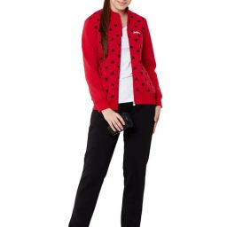 Sweet Dreams Fiery Red & Black Printed Winterwear Tracksuit-image-38