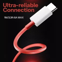 Loire Original USB Type-C Fast Charging & Data Cable 80 W Red for One Plus Smartphones image 5