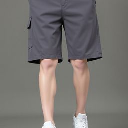 HERE&NOW Men Solid Mid-Rise Shorts-picture-7