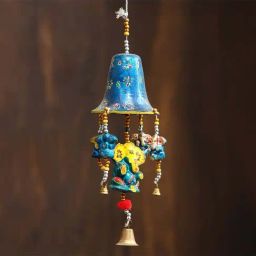 eCraftIndia Handcrafted Decorative Lord Ganesha Wall/Door/Window Hanging Bells-37
