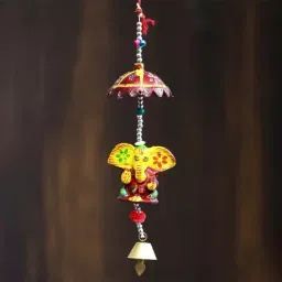 eCraftIndia Handcrafted Decorative Lord Ganesha Wall/Door/Window Hanging Bell-image-24