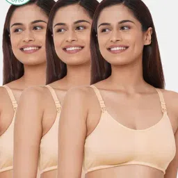 Inner Sense Beige Non Wired Non Padded Nursing Bra (Pack Of 3)-picture-19