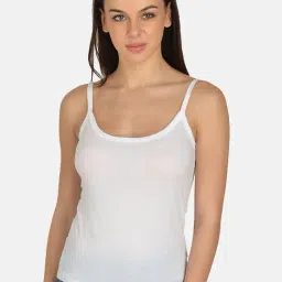 Mod & Shy White Cotton Camisole-image-30