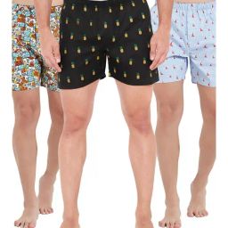 XYXX Multicolor Printed Cotton Boxers (Pack Of 3)-image-12