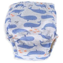 Baby Moo Kids Grey & Blue Dolphin Show Reusable Cloth Training Pants Diaper Panty-image-3