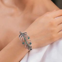 Shaya 92.5 Sterling Silver Unravel Oxidized Bracelet for Women-image-63