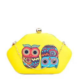 NR by Nidhi Rathi Yellow Fabric Clutch-image-76