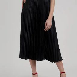 FableStreet Black Regular Fit Skirt-image-45