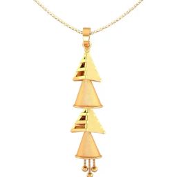 P.C. Chandra Jewellers 14KT Yellow Gold Unique Pendant (Without Chain) for Women & Girls-image-80