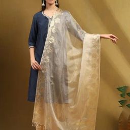 Biba Gold Woven Design Dupatta-picture-21
