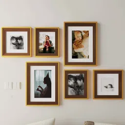 Art Street Gusto Brown Wood Photo Frame - Set of 6 image 1