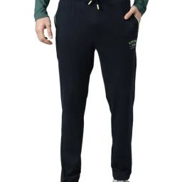 Force NXT Navy Cotton Regular Fit Trackpants-image-53