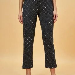 Dreamz by Pantaloons Black Cotton Chequered Pyjamas-picture-43