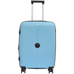 The Vertical Stellar Blue Wheels 8 Medium Hard Cabin Trolley Bag-35