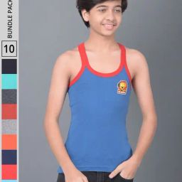 Dollar Bigboss Boys Multicolor Solid Gym Vest (Pack Of 10)-image-24