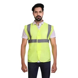 Reflectosafe 360° Reflective Safety Jacket Mesh Fabric Green Free Size-13
