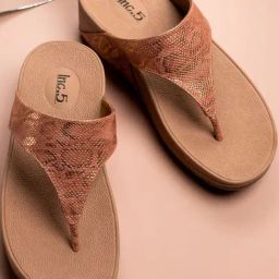 Inc.5 Women's Rose Gold Thong Wedges-image-54