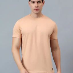 Cantabil Peach Regular Fit T-Shirt-picture-33