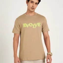 People by Pantaloons Beige Regular Fit Printed T-Shirt-image-78