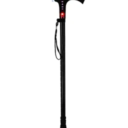 MCP Jindal Smart Walking Stick with FM Radio, Siren and Torch (Black) image 1