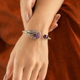 Shaya 92.5 Sterling Silver Macrocentra Bloom Bracelet for Women-image-53