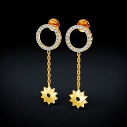 Joyalukkas 22k Gold Luminesced Drop Earrings for Women-image-34