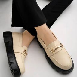 Shoetopia Women's Cream Casual Loafers-image-58
