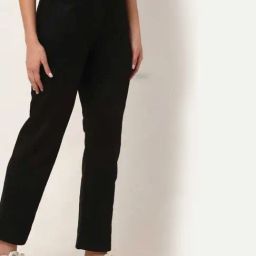 Broadstar Black Straight Fit High Rise Trousers-image-87