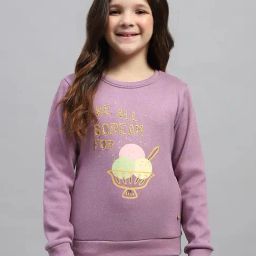 Monte Carlo Girls Purple Printed Regular Fit Sweatshirt-image-61