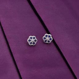 Kai Jewel Sterling Silver Minimalistic Stud Floral Parade Earrings for Women-image-91