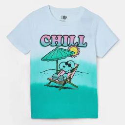 The Souled Store Kids Blue & Pink Cotton Printed Peanuts T-Shirt-image-109
