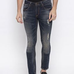 SPYKAR Men Blue Super Skinny Fit Low-Rise Mildly Distressed Jeans-image-46