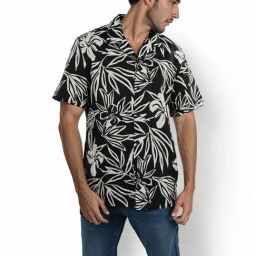 celio Celio* Black Regular Fit Printed Shirt-picture-1